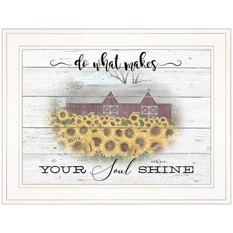 Do What Makes Your Soul Shine 1 White Framed Print Wall Art