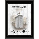 Relax Sit a Spell 2 Black Framed Print Wall Art