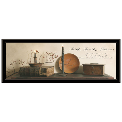 Faith Family Friends 2 Black Framed Print Wall Art