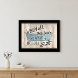 Take A Bubble Bath 2 Black Framed Print Bathroom Wall Art