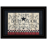 Bathroom 3 Black Framed Print Bathroom Wall Art