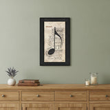 Music 7 Black Framed Print Wall Art