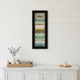 Office Rules 8 Black Framed Print Wall Art