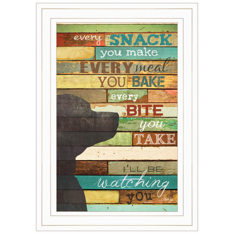 Ill Be Watching You 1 White Framed Print Wall Art