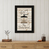 Enjoy the Daily Grind 2 Black Framed Print Kitchen Wall Art