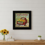 Sunflowers from the Farm 4 Black Framed Print Wall Art