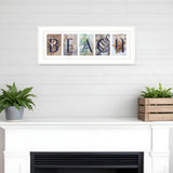 Beach 1 White Framed Print Wall Art