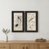 Set Of Two Music 8 Black Framed Print Wall Art