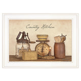 Country Kitchen White Framed Print Kitchen Wall Art