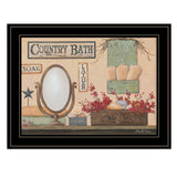 Country Bath 12 Black Framed Print Bathroom Wall Art
