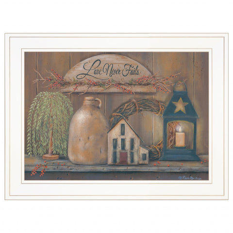 Love Never Fails 5 White Framed Print Wall Art