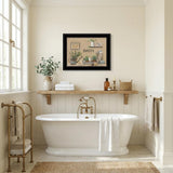 Farmhouse Bath Black Framed Print Bathroom Wall Art