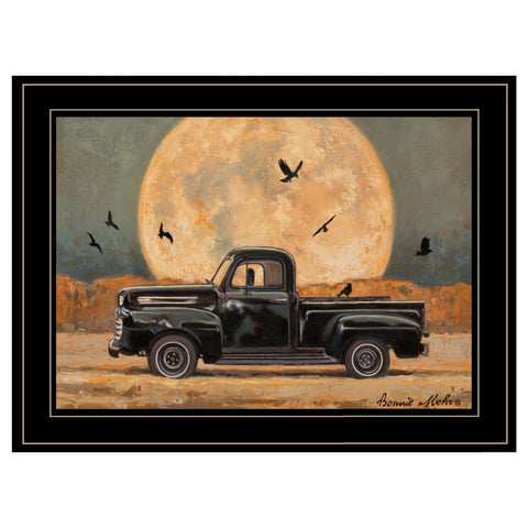 Harvest Moon 4 Black Framed Print Kitchen Wall Art