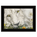 Dandy Lion 3 Black Framed Print Wall Art