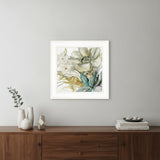 Sea glass Garden II 2 White Framed Print Wall Art