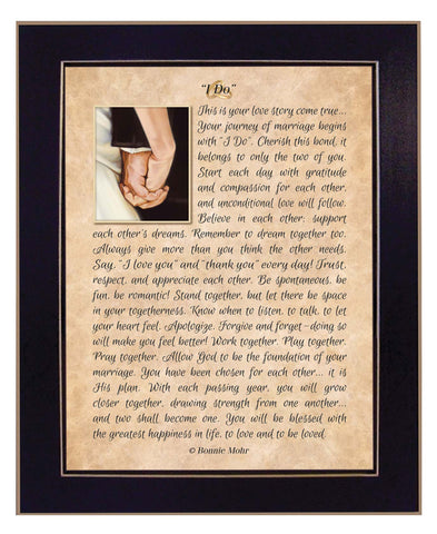 I DO 4 Black Framed Print Wall Art