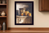 Crocks and Pumpkins 2 Black Framed Print Wall Art