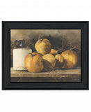 Jugs and Pumpkins 1 Black Framed Print Wall Art
