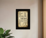 Nina Says 3 Black Framed Print Wall Art