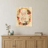 Wild and Free Wreath Unframed Print Wall Art