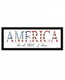 America Land that I Love 2 Black Framed Print Wall Art