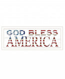 God Bless America 5 White Framed Print Wall Art