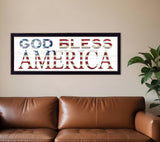God Bless America 7 Black Framed Print Wall Art