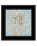 Coral Seahorse II 3 Black Framed Print Wall Art