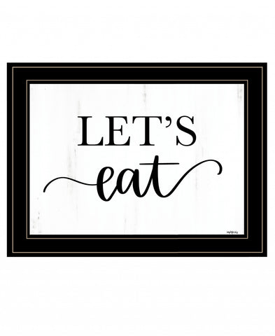 Lets Eat 3 Black Framed Print Kitchen Wall Art