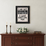 Social Distancing 1 Black Framed Print Wall Art