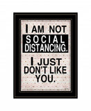 Social Distancing 2 Black Framed Print Wall Art