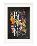 Bloom with Grace 2 White Framed Print Wall Art
