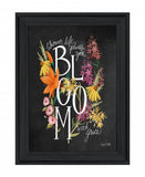 Bloom with Grace 3 Black Framed Print Wall Art
