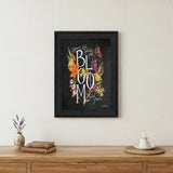 Bloom with Grace 3 Black Framed Print Wall Art