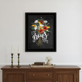 Love Grows Here 7 Black Framed Print Wall Art