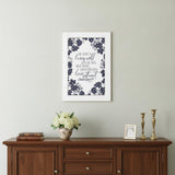 The Secret to Living Well 1 White Framed Print Wall Art
