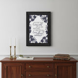 The Secret to Living Well 2 Black Framed Print Wall Art