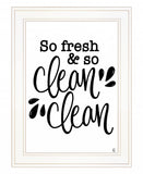 So Clean Clean 1 White Framed Print Bathroom Wall Art
