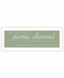 Panic Cleaned 1 White Framed Print Wall Art