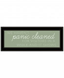 Panic Cleaned 2 Black Framed Print Wall Art