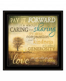Meaning of Pay it Forward 3 Black Framed Print Wall Art