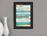 Live in the Present Black Framed Print Wall Art