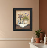Powder Room 3 Black Framed Print Wall Art