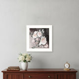 Set Of Two Noir Roses 1 White Framed Print Wall Art
