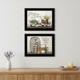 Set Of Two Choose Joy Black Framed Print Wall Art