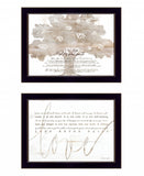 Set Of Two Love or In the Moment 2 Black Framed Print Wall Art