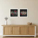 Set Of Two Cherish and Have Faith 3 White Framed Print Wall Art