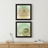 Set Of Two The Sea I and Sea II 1 Black Framed Print Wall Art
