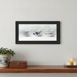 Cups and Saucers 2 Black Framed Print Wall Art