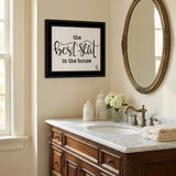 The Best Seat in the House 2 Black Framed Print Bathroom Wall Art
